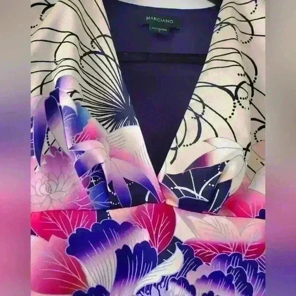 Marciano purple flowered  dress size 2 - Picture 6 of 13